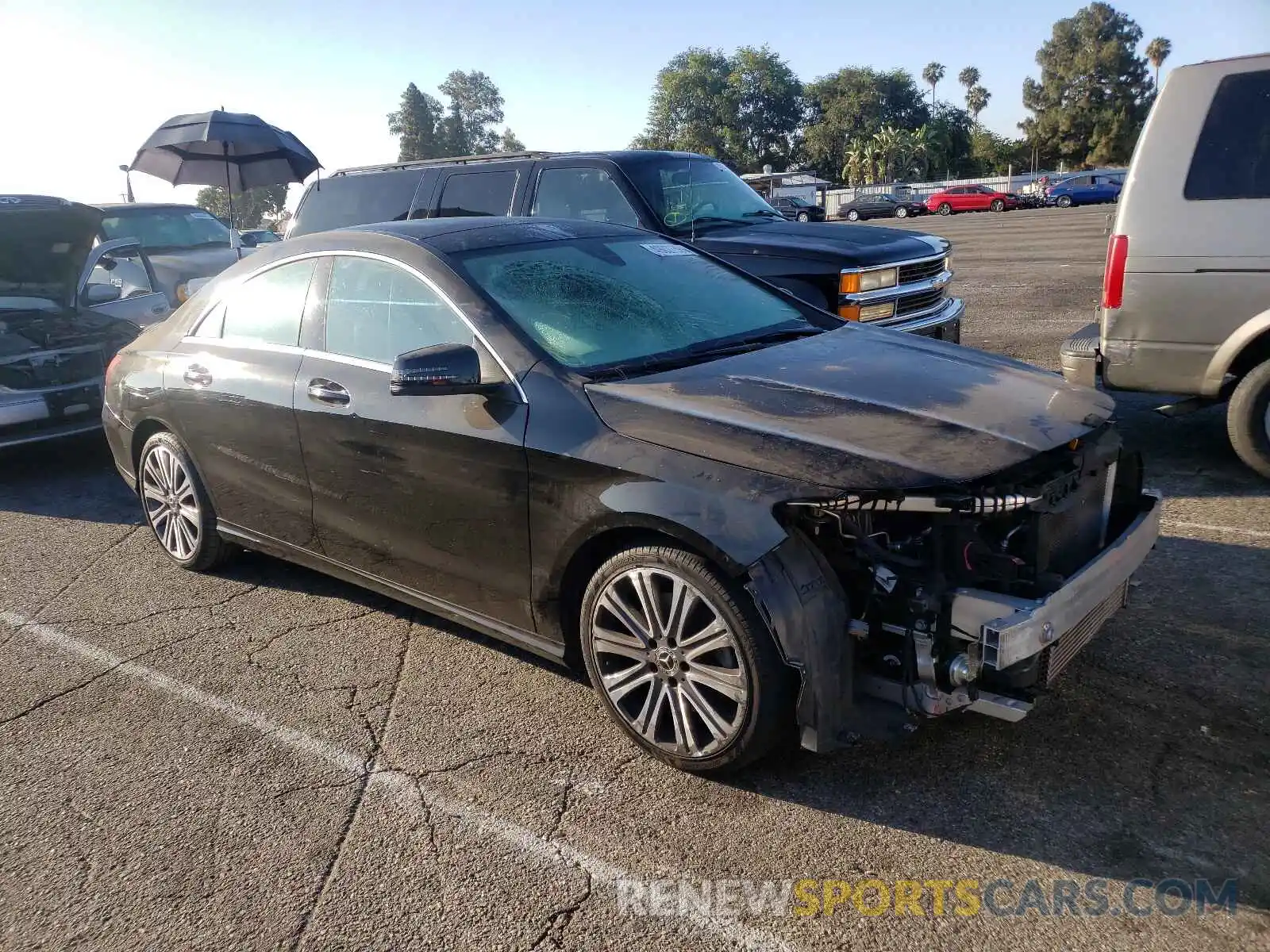 1 Photograph of a damaged car WDDSJ4EB3KN727393 MERCEDES-BENZ CLA-CLASS 2019