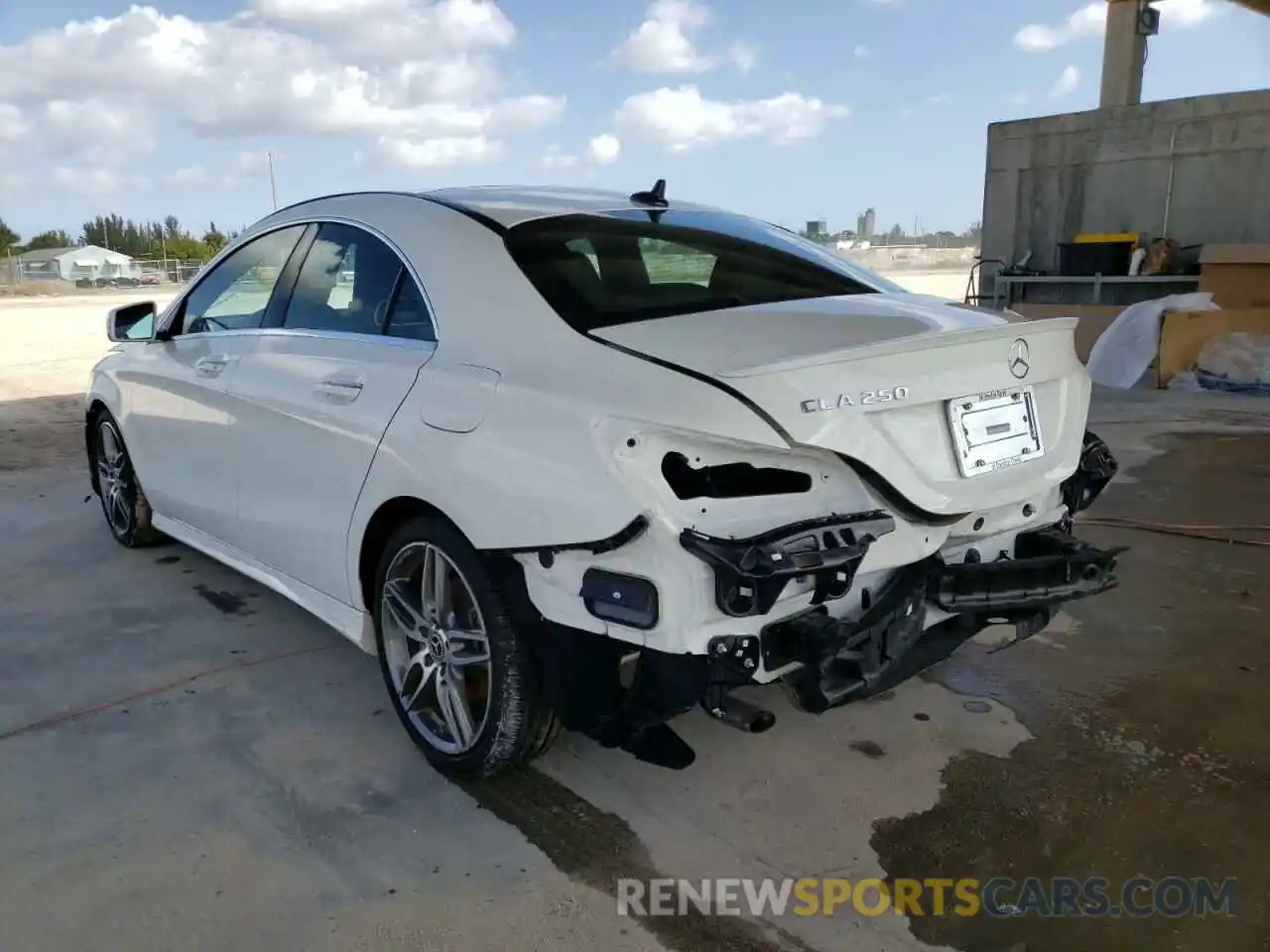 3 Photograph of a damaged car WDDSJ4EB5KN699368 MERCEDES-BENZ CLA-CLASS 2019