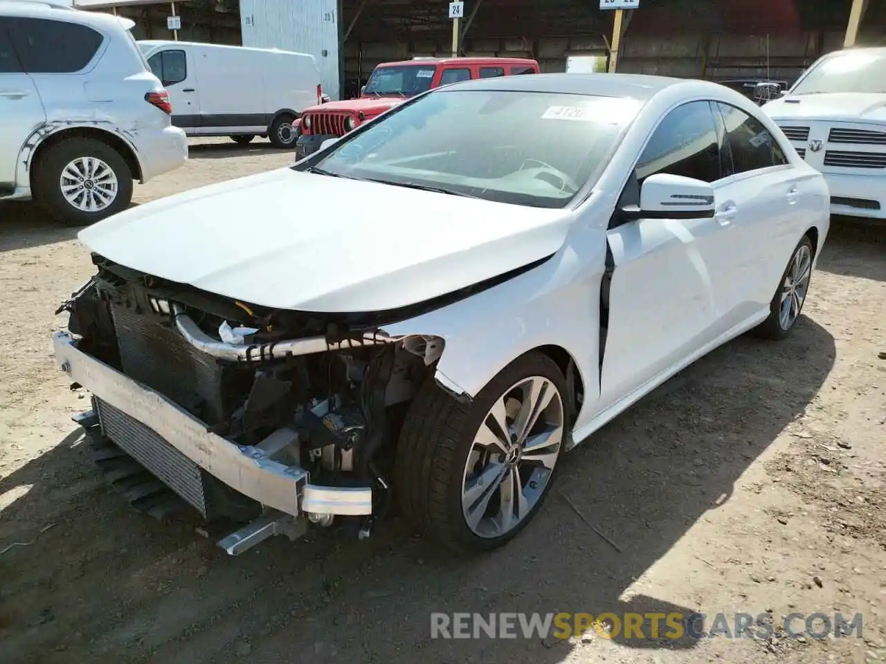 2 Photograph of a damaged car WDDSJ4EB5KN713608 MERCEDES-BENZ CLA-CLASS 2019