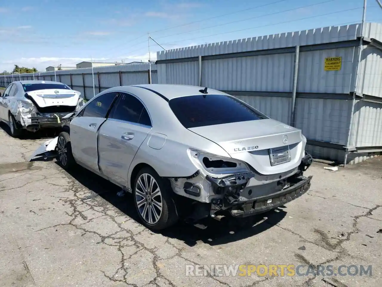 3 Photograph of a damaged car WDDSJ4EB5KN735687 MERCEDES-BENZ CLA-CLASS 2019