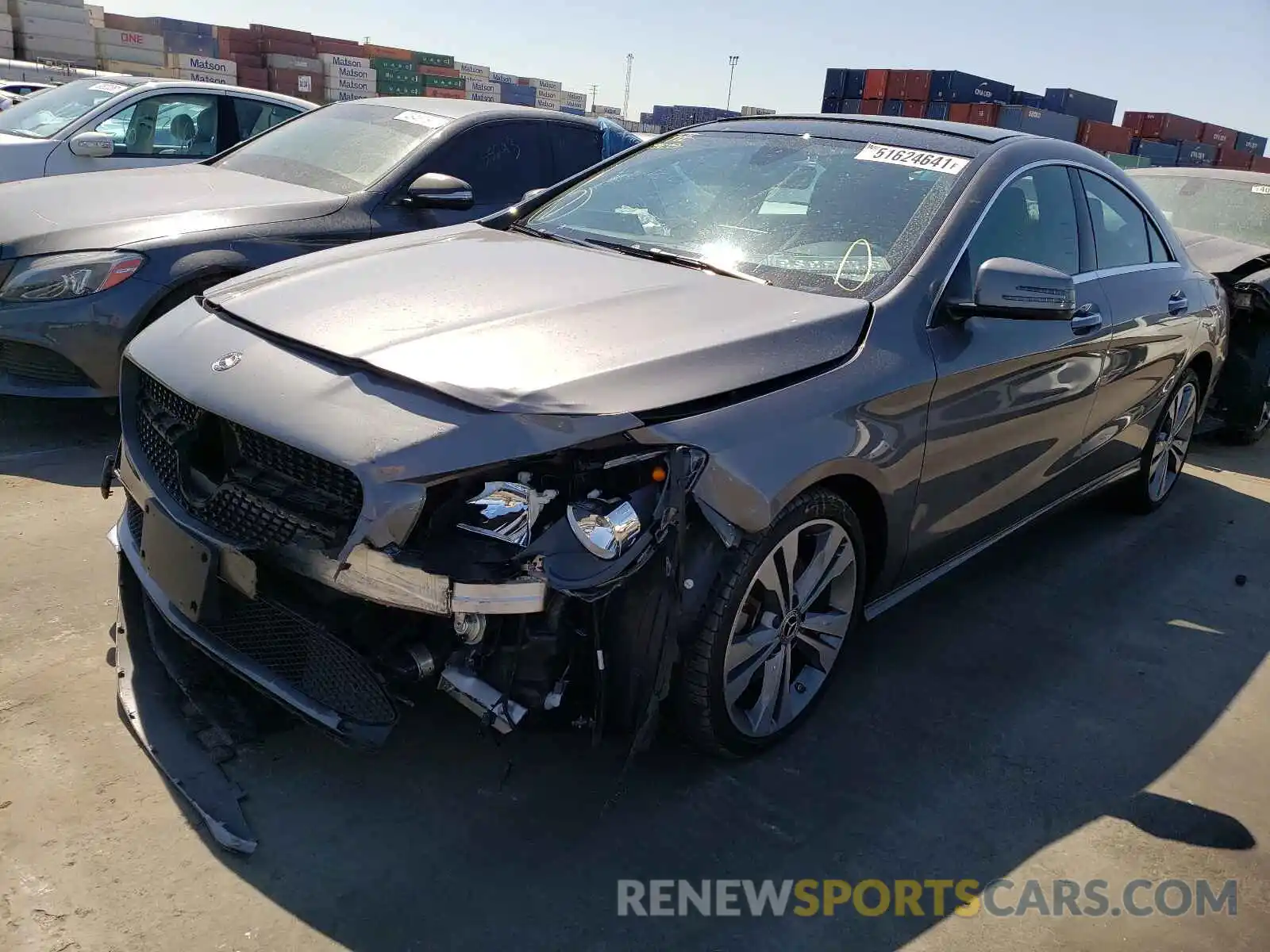 2 Photograph of a damaged car WDDSJ4EB6KN737853 MERCEDES-BENZ CLA-CLASS 2019