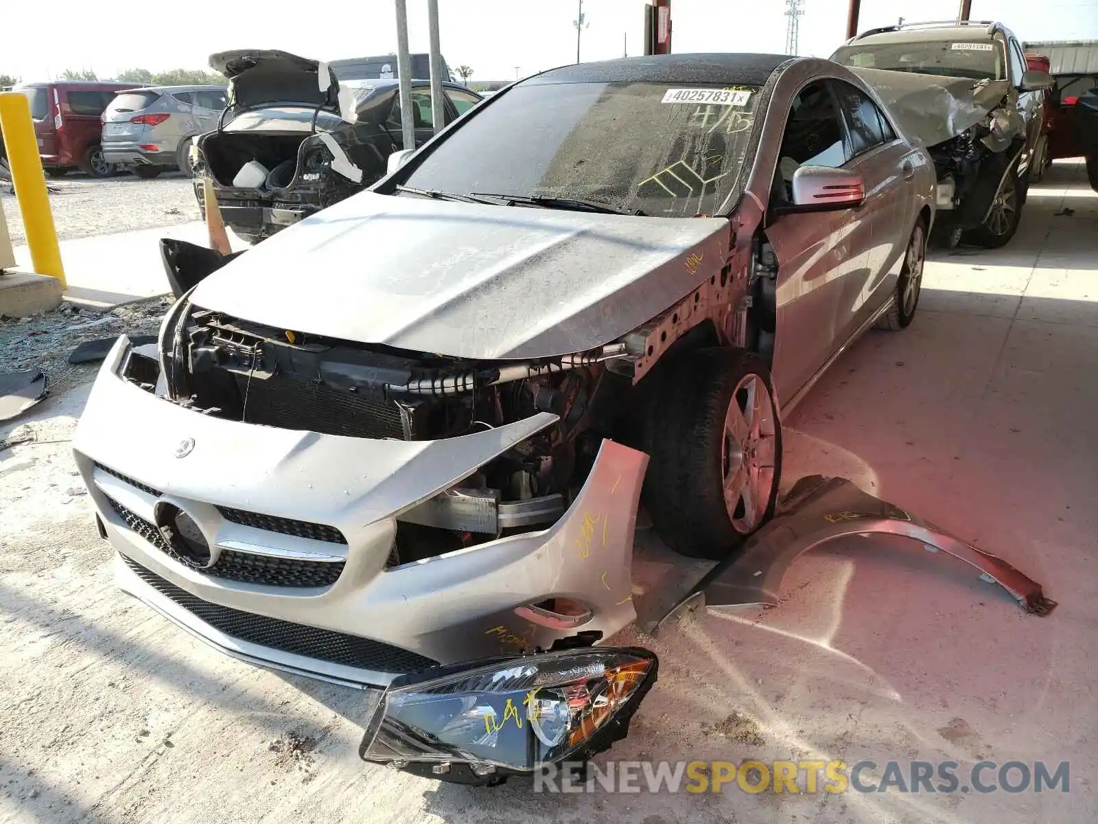 2 Photograph of a damaged car WDDSJ4EB6KN738467 MERCEDES-BENZ CLA-CLASS 2019