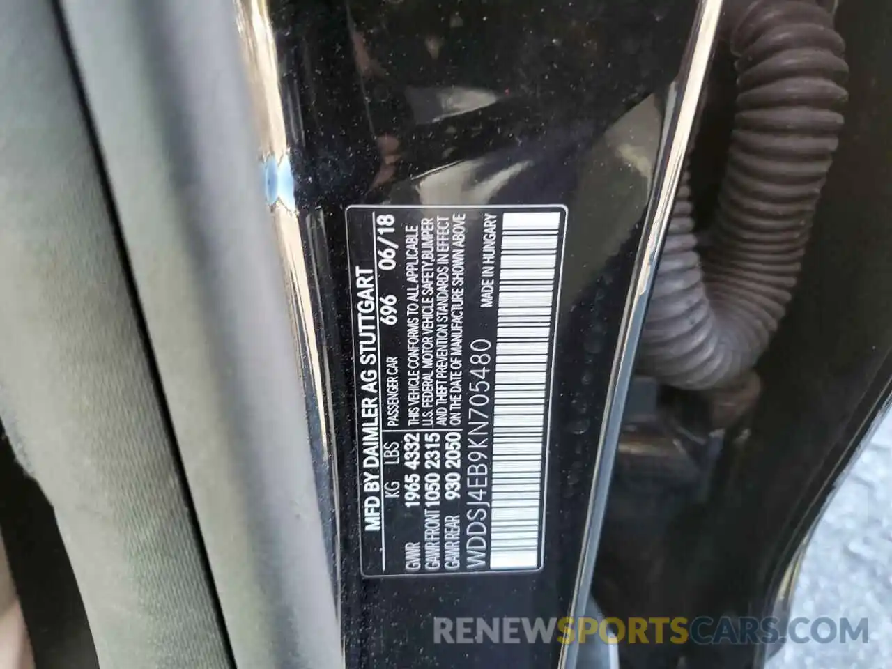 12 Photograph of a damaged car WDDSJ4EB9KN705480 MERCEDES-BENZ CLA-CLASS 2019