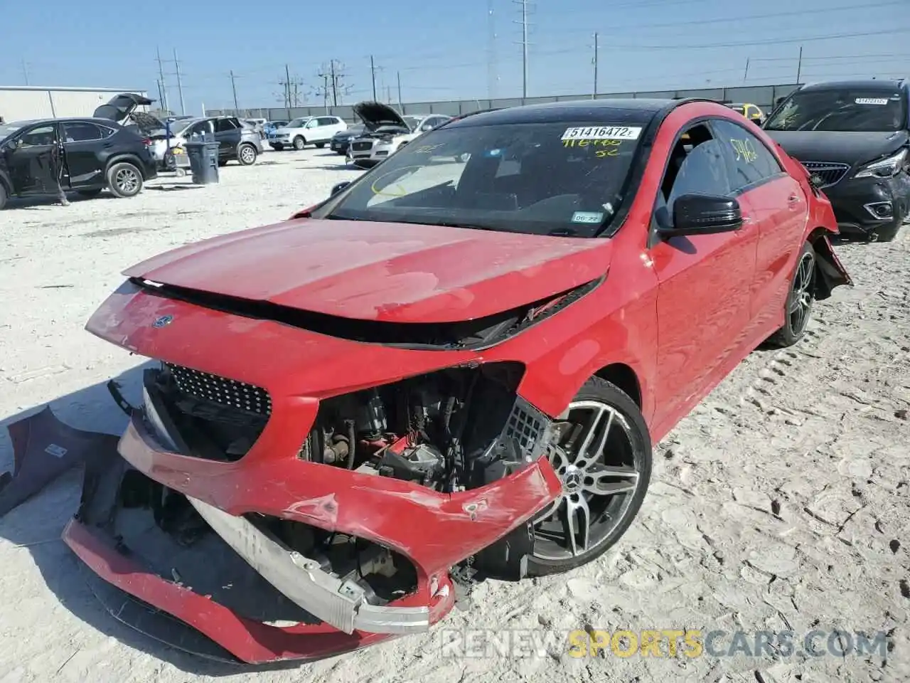 2 Photograph of a damaged car WDDSJ4EB9KN716480 MERCEDES-BENZ CLA-CLASS 2019