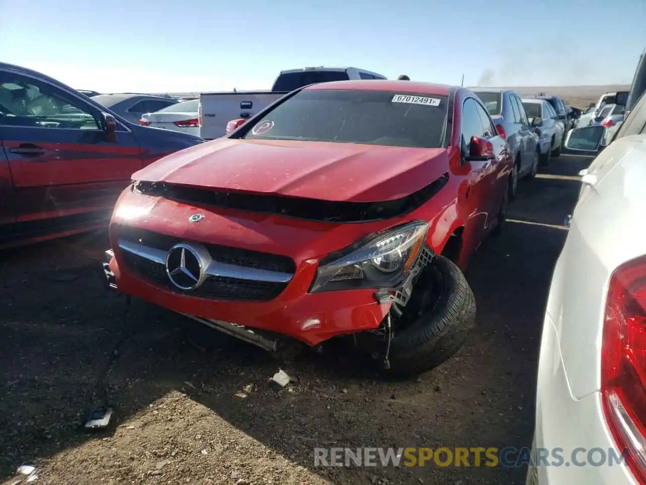 2 Photograph of a damaged car WDDSJ4EBXKN743087 MERCEDES-BENZ CLA-CLASS 2019