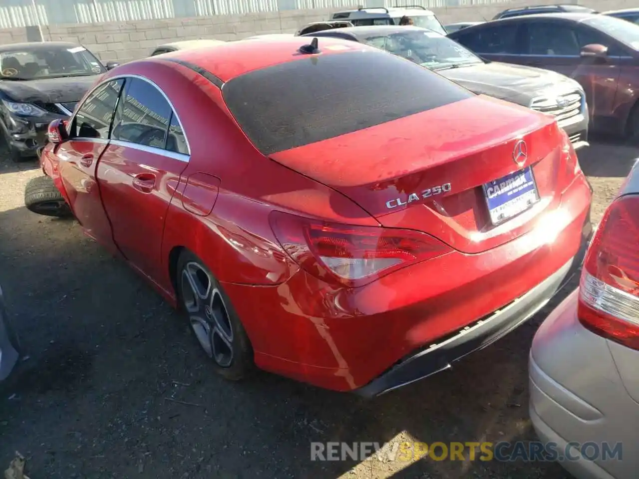 3 Photograph of a damaged car WDDSJ4EBXKN743087 MERCEDES-BENZ CLA-CLASS 2019