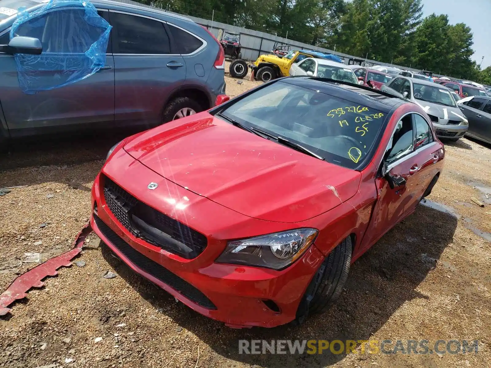 2 Photograph of a damaged car WDDSJ4GB0KN758677 MERCEDES-BENZ CLA-CLASS 2019