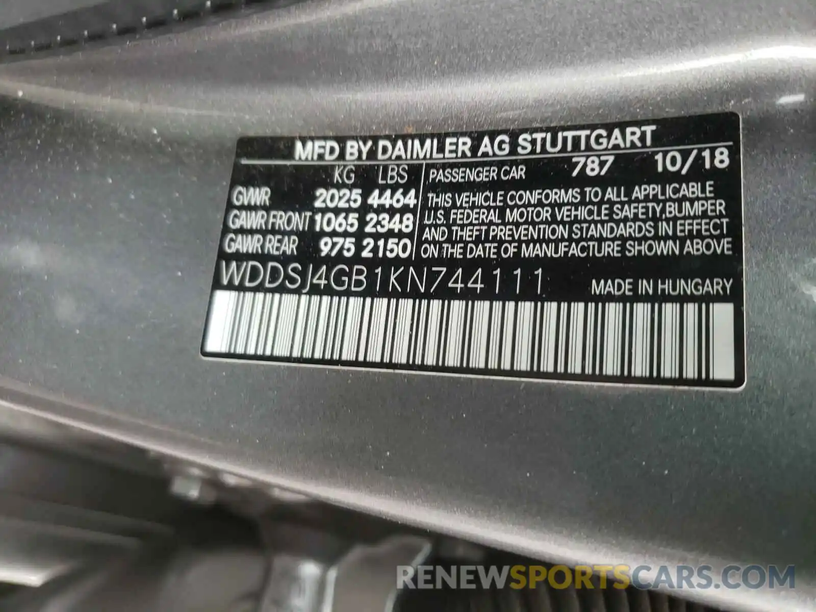 10 Photograph of a damaged car WDDSJ4GB1KN744111 MERCEDES-BENZ CLA-CLASS 2019