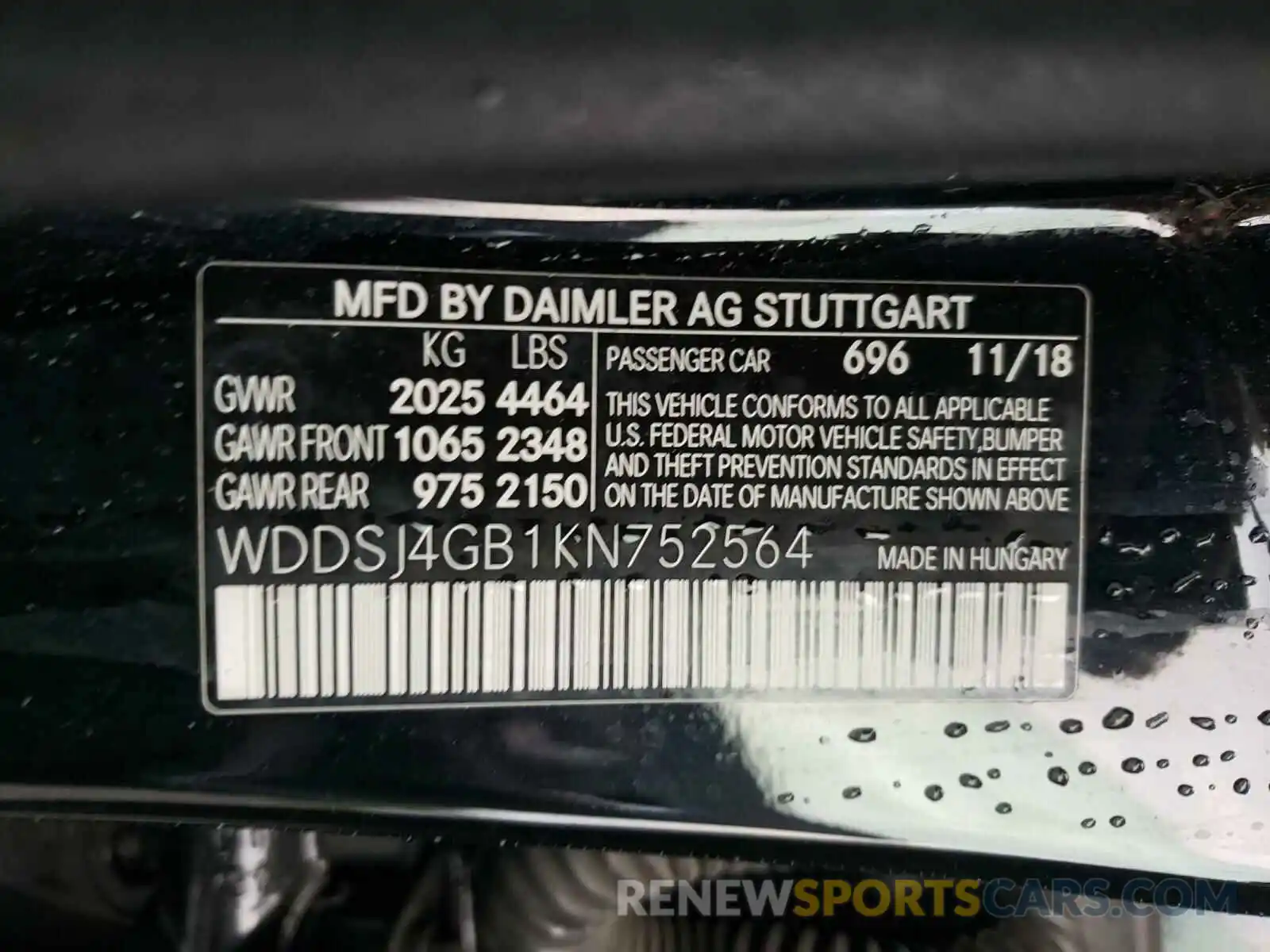 10 Photograph of a damaged car WDDSJ4GB1KN752564 MERCEDES-BENZ CLA-CLASS 2019