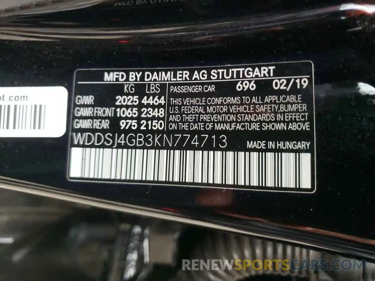 10 Photograph of a damaged car WDDSJ4GB3KN774713 MERCEDES-BENZ CLA-CLASS 2019