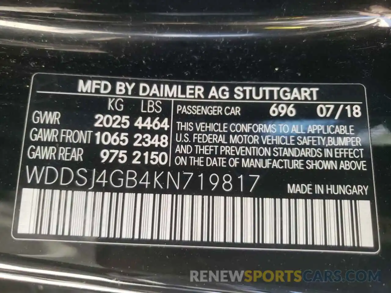 10 Photograph of a damaged car WDDSJ4GB4KN719817 MERCEDES-BENZ CLA-CLASS 2019