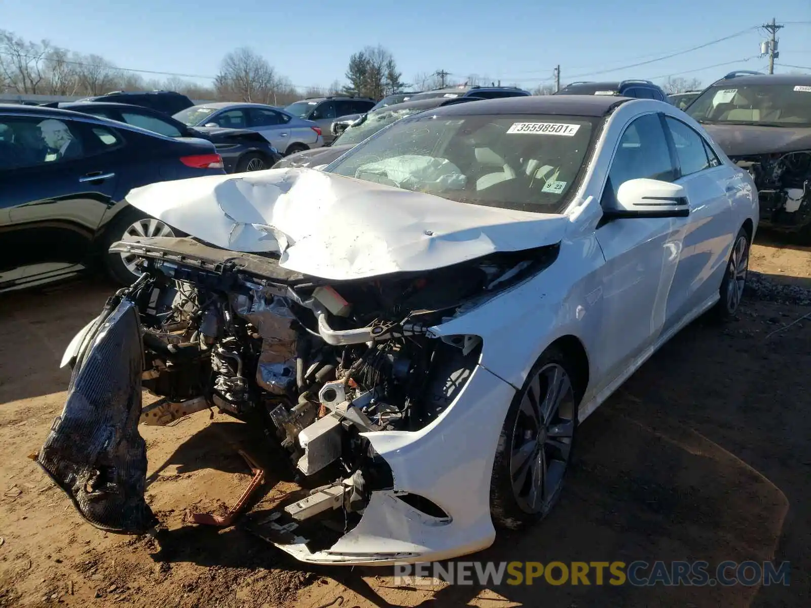 2 Photograph of a damaged car WDDSJ4GB4KN721938 MERCEDES-BENZ CLA-CLASS 2019