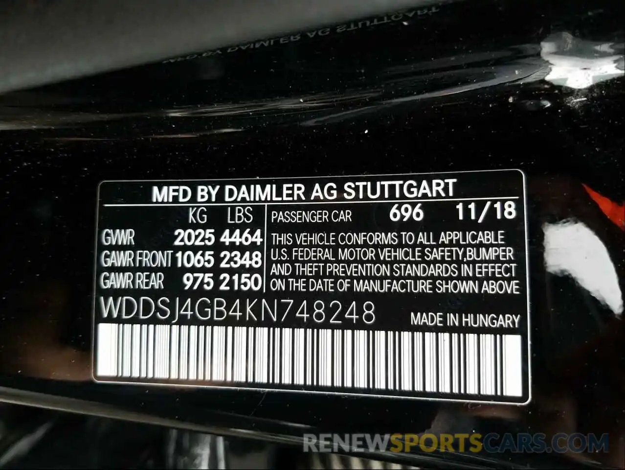 10 Photograph of a damaged car WDDSJ4GB4KN748248 MERCEDES-BENZ CLA-CLASS 2019