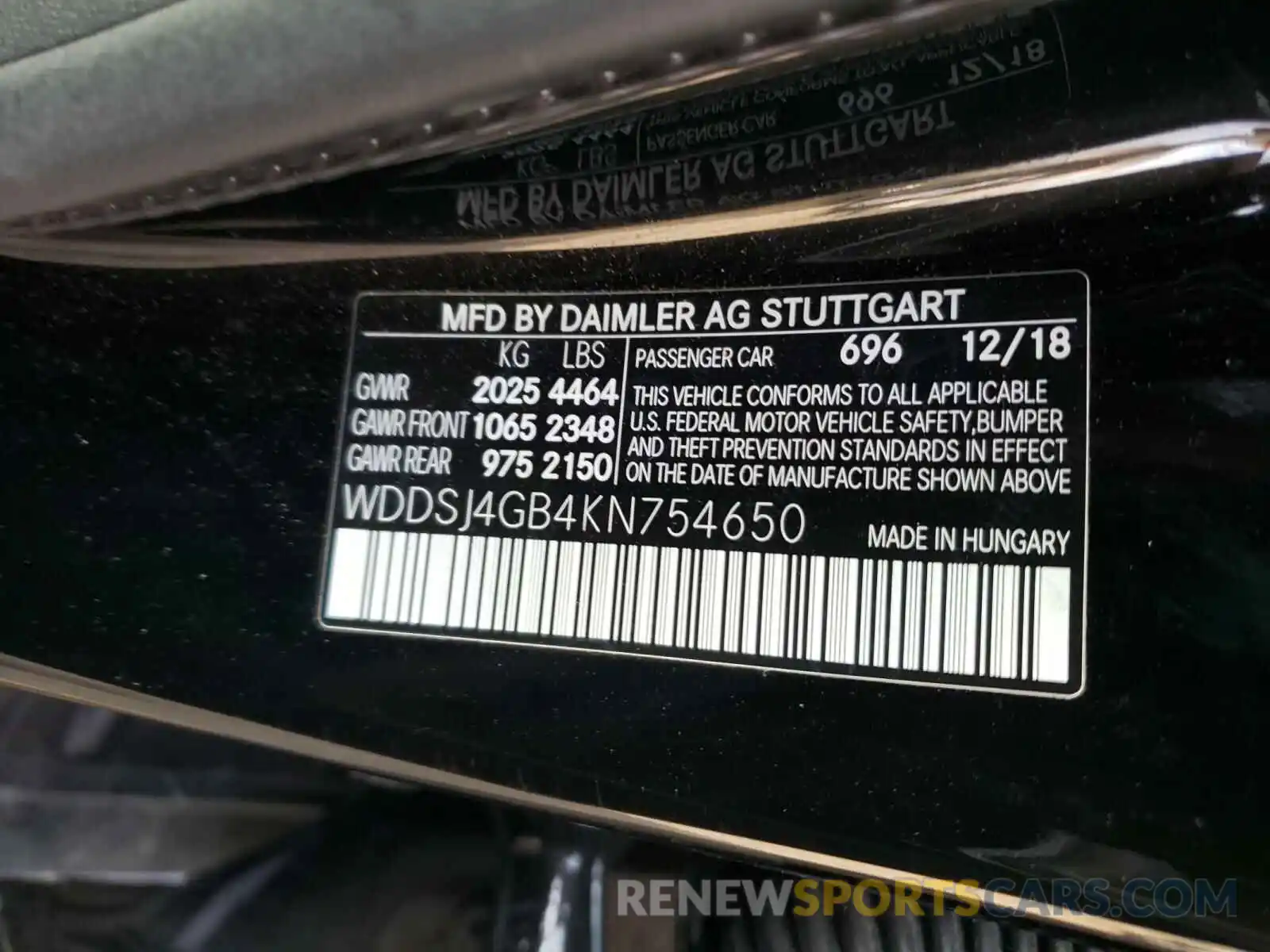 10 Photograph of a damaged car WDDSJ4GB4KN754650 MERCEDES-BENZ CLA-CLASS 2019