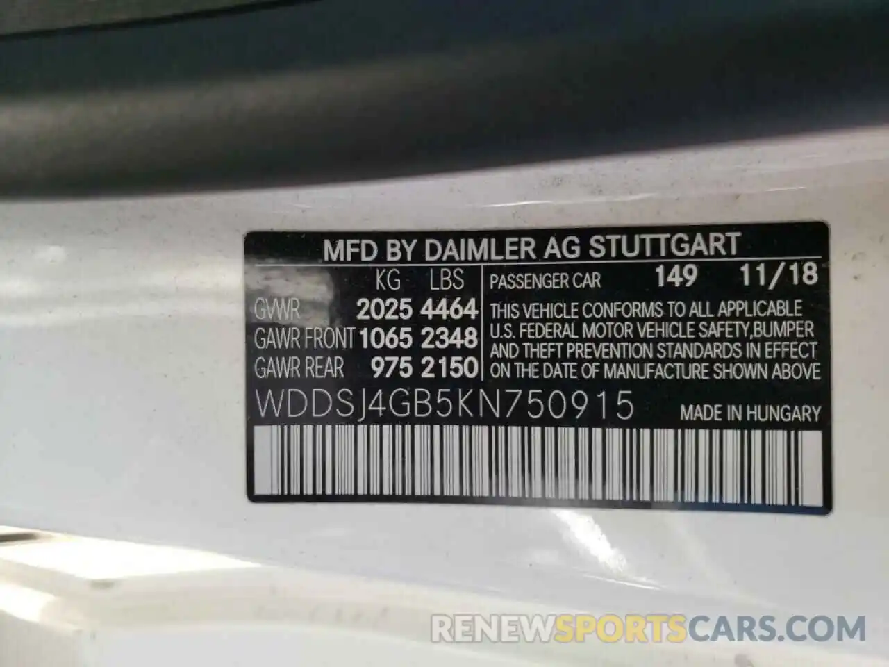 10 Photograph of a damaged car WDDSJ4GB5KN750915 MERCEDES-BENZ CLA-CLASS 2019