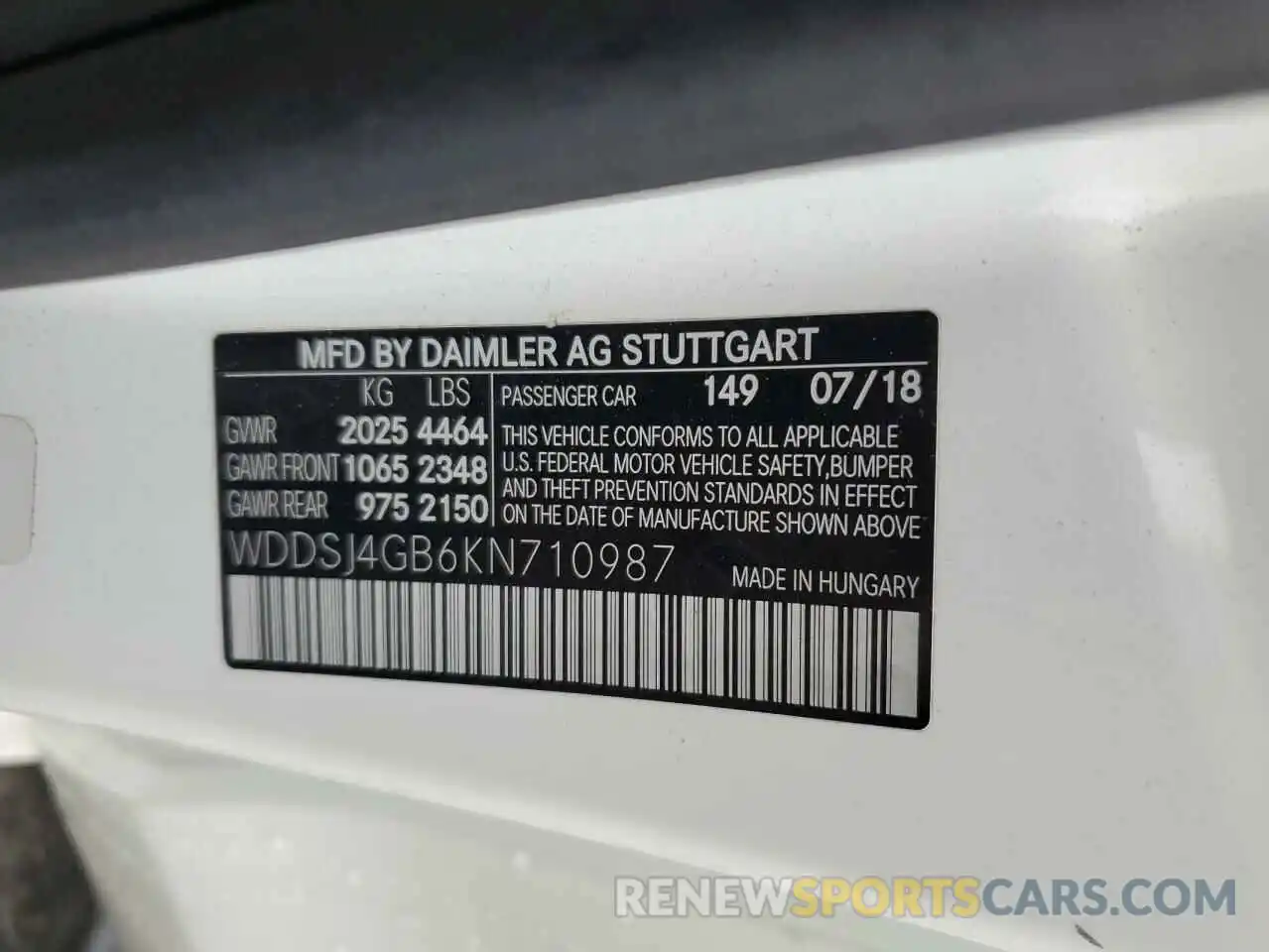 12 Photograph of a damaged car WDDSJ4GB6KN710987 MERCEDES-BENZ CLA-CLASS 2019