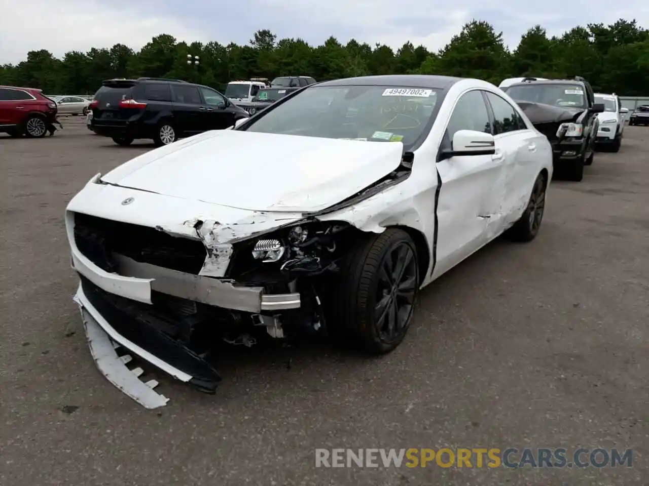 2 Photograph of a damaged car WDDSJ4GB8KN708951 MERCEDES-BENZ CLA-CLASS 2019