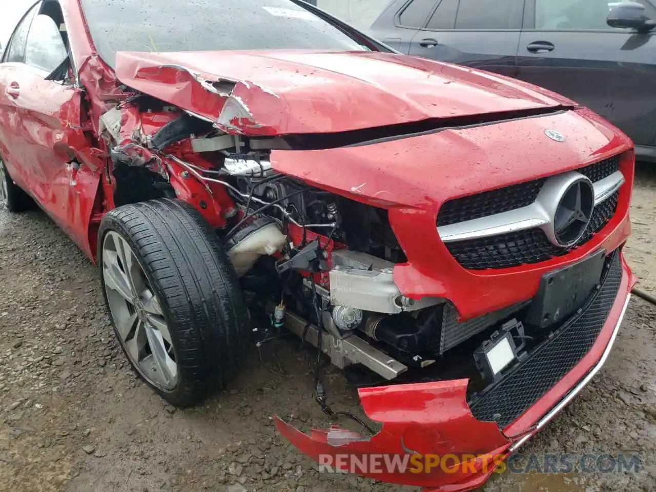 9 Photograph of a damaged car WDDSJ4GB8KN772603 MERCEDES-BENZ CLA-CLASS 2019