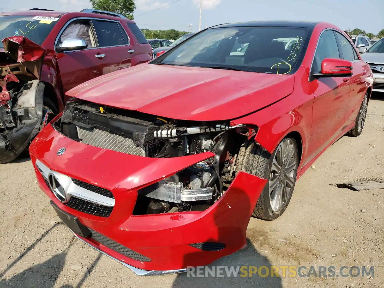 2 Photograph of a damaged car WDDSJ4GBXKN767189 MERCEDES-BENZ CLA-CLASS 2019