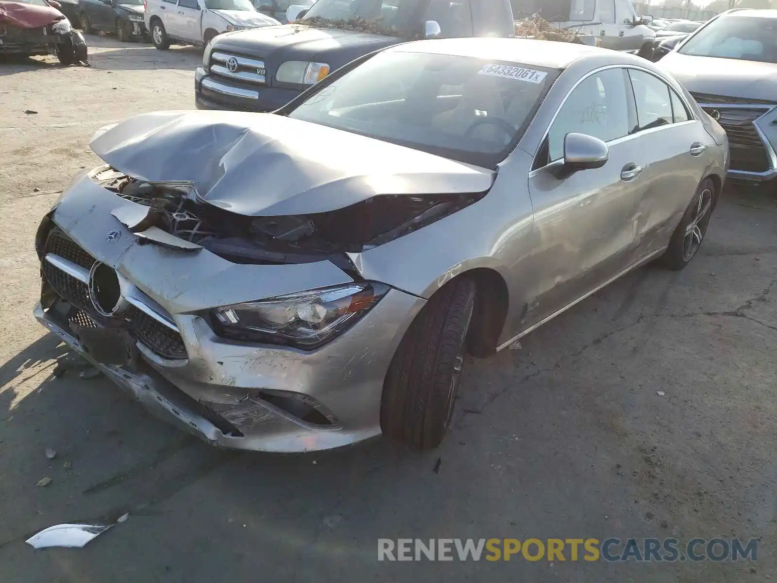 2 Photograph of a damaged car W1K5J4GB0LN084576 MERCEDES-BENZ CLA-CLASS 2020