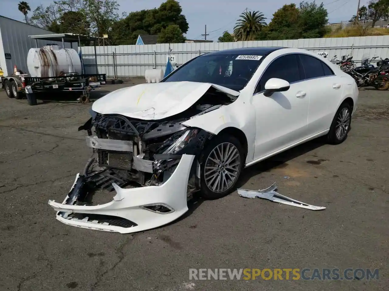 2 Photograph of a damaged car W1K5J4GB0LN087705 MERCEDES-BENZ CLA-CLASS 2020