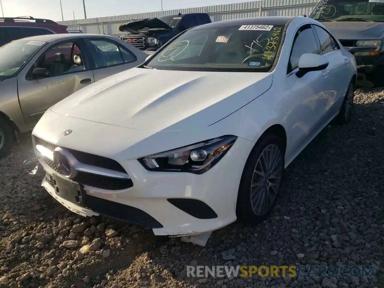 2 Photograph of a damaged car W1K5J4GB8LN080355 MERCEDES-BENZ CLA-CLASS 2020