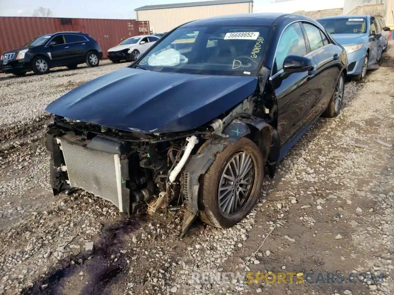 2 Photograph of a damaged car W1K5J4GB9LN091591 MERCEDES-BENZ CLA-CLASS 2020