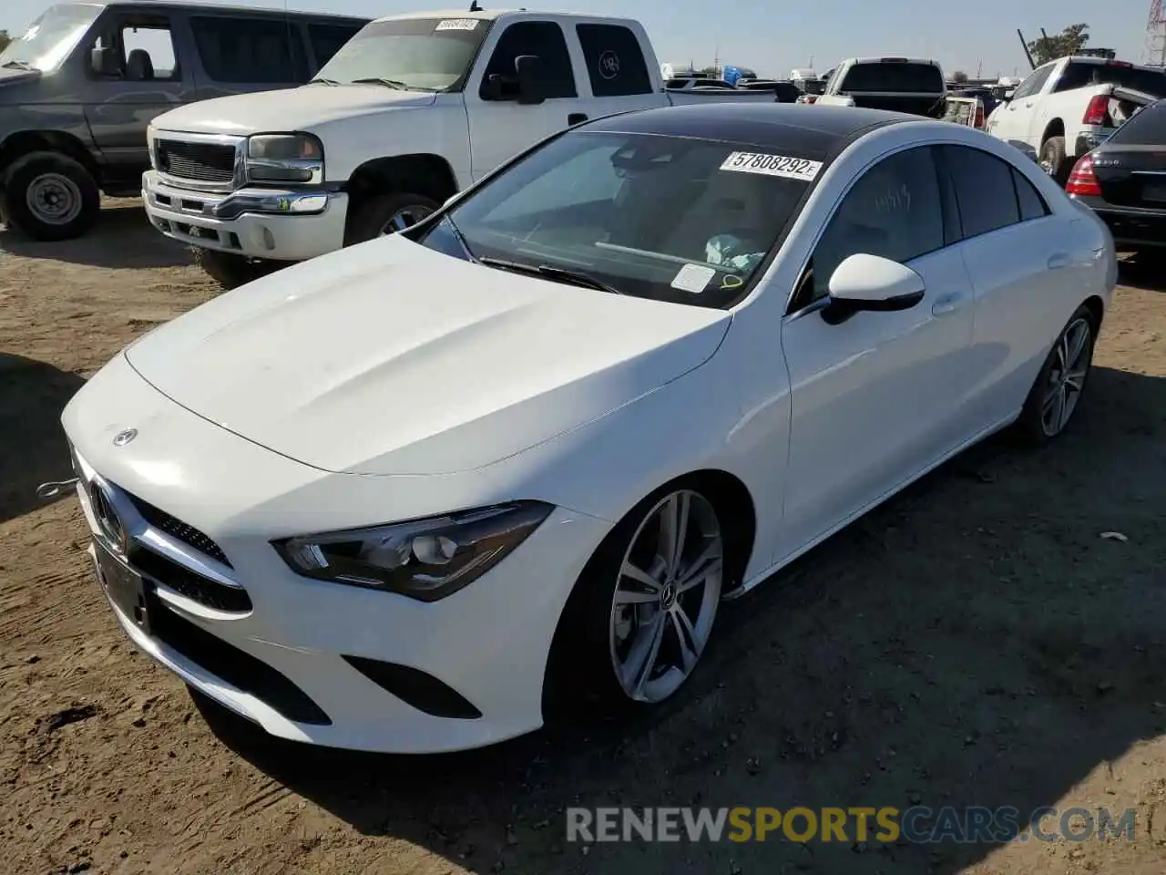 2 Photograph of a damaged car W1K5J4GBXLN083743 MERCEDES-BENZ CLA-CLASS 2020