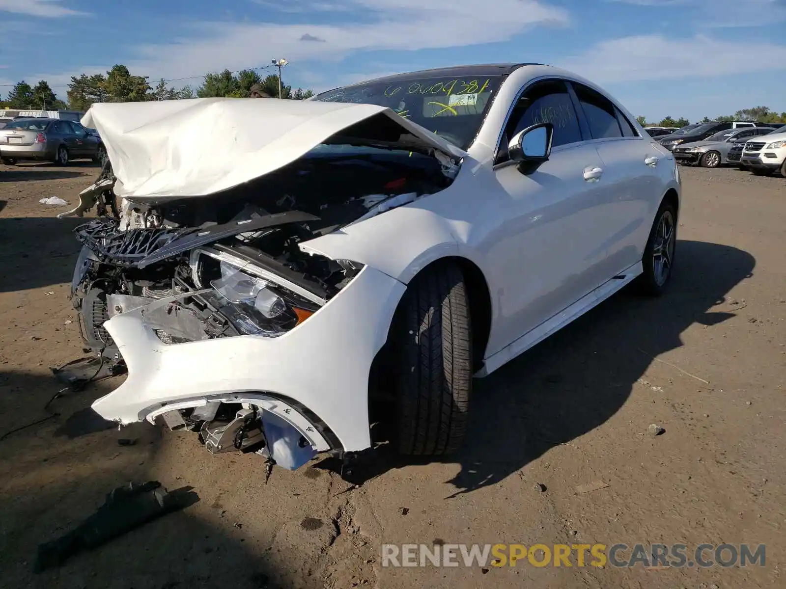 2 Photograph of a damaged car W1K5J4HB5LN095040 MERCEDES-BENZ CLA-CLASS 2020