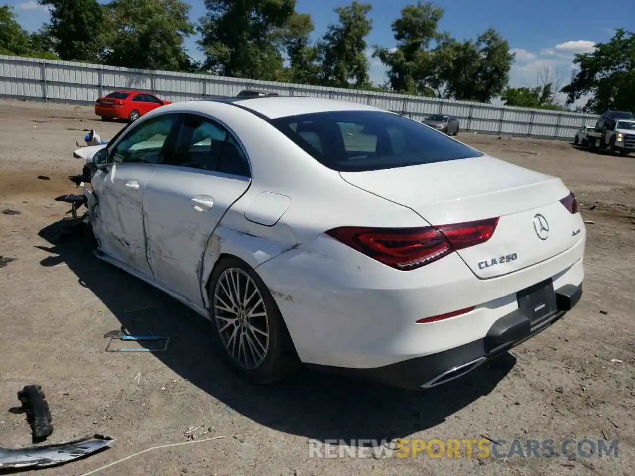 3 Photograph of a damaged car W1K5J4HB8LN087613 MERCEDES-BENZ CLA-CLASS 2020