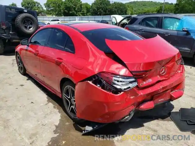 3 Photograph of a damaged car WDD5J4GB4LN020508 MERCEDES-BENZ CLA-CLASS 2020