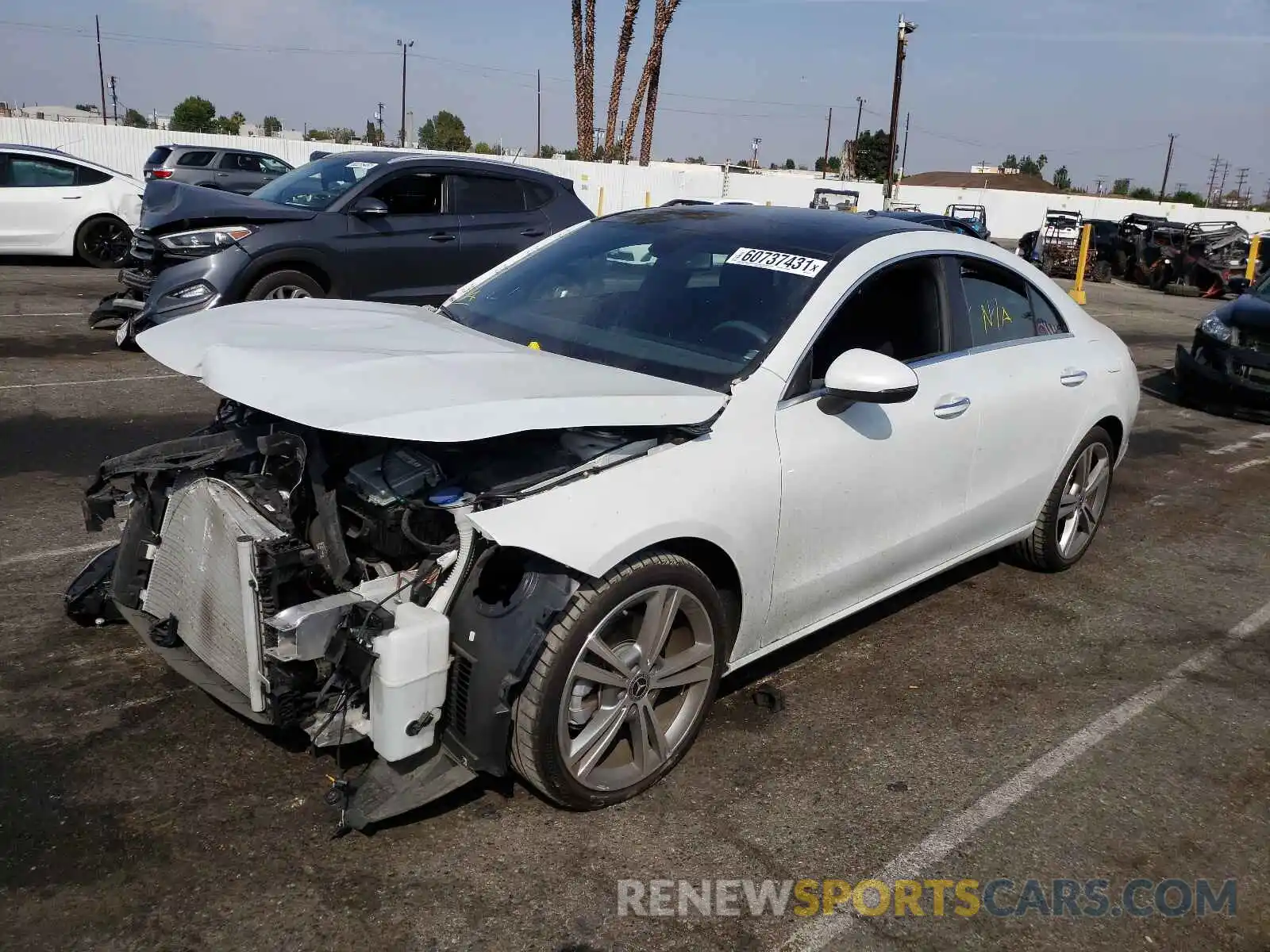 2 Photograph of a damaged car W1K5J4GB2MN167251 MERCEDES-BENZ CLA-CLASS 2021