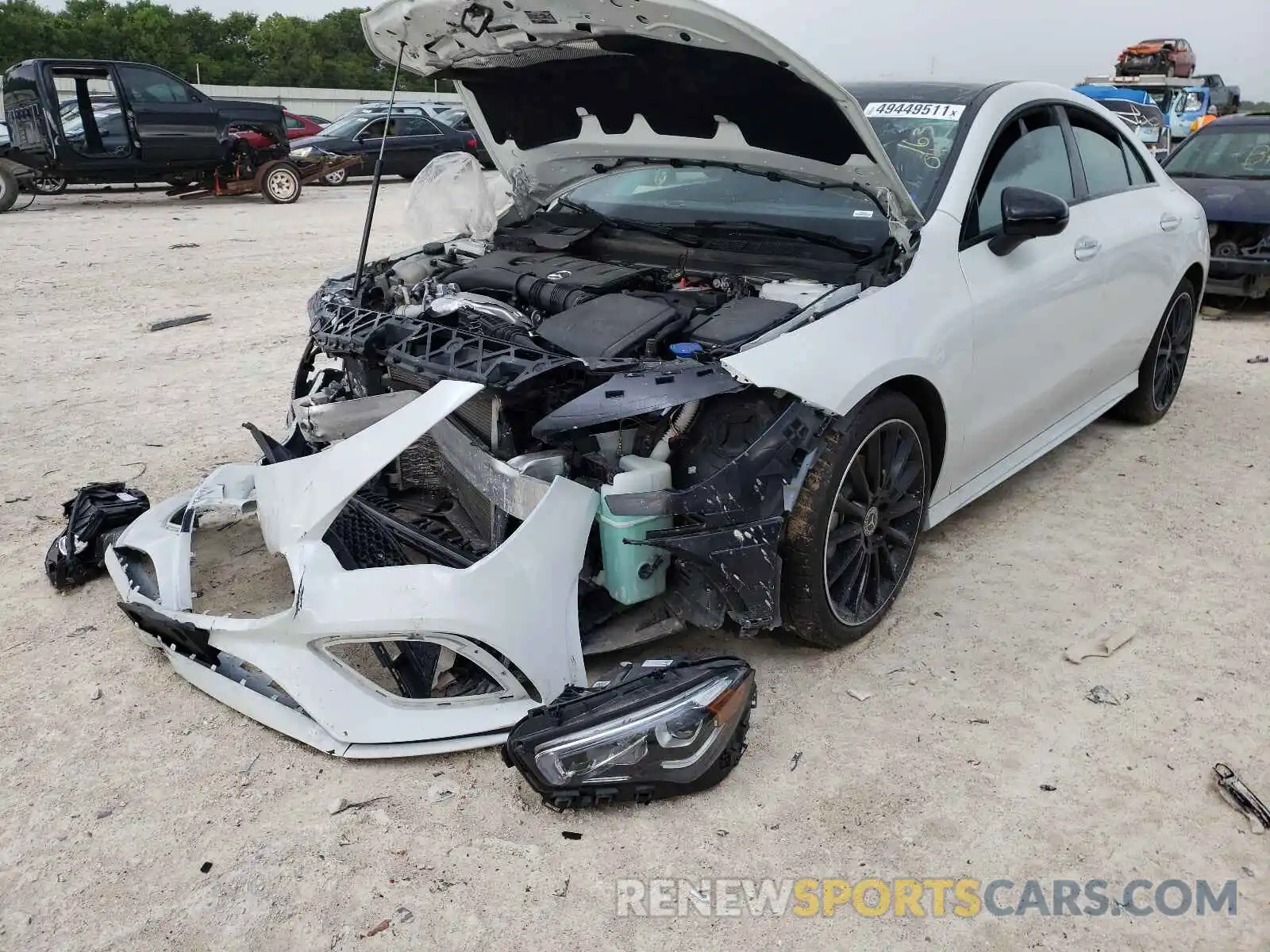 2 Photograph of a damaged car W1K5J4GB3MN163046 MERCEDES-BENZ CLA-CLASS 2021