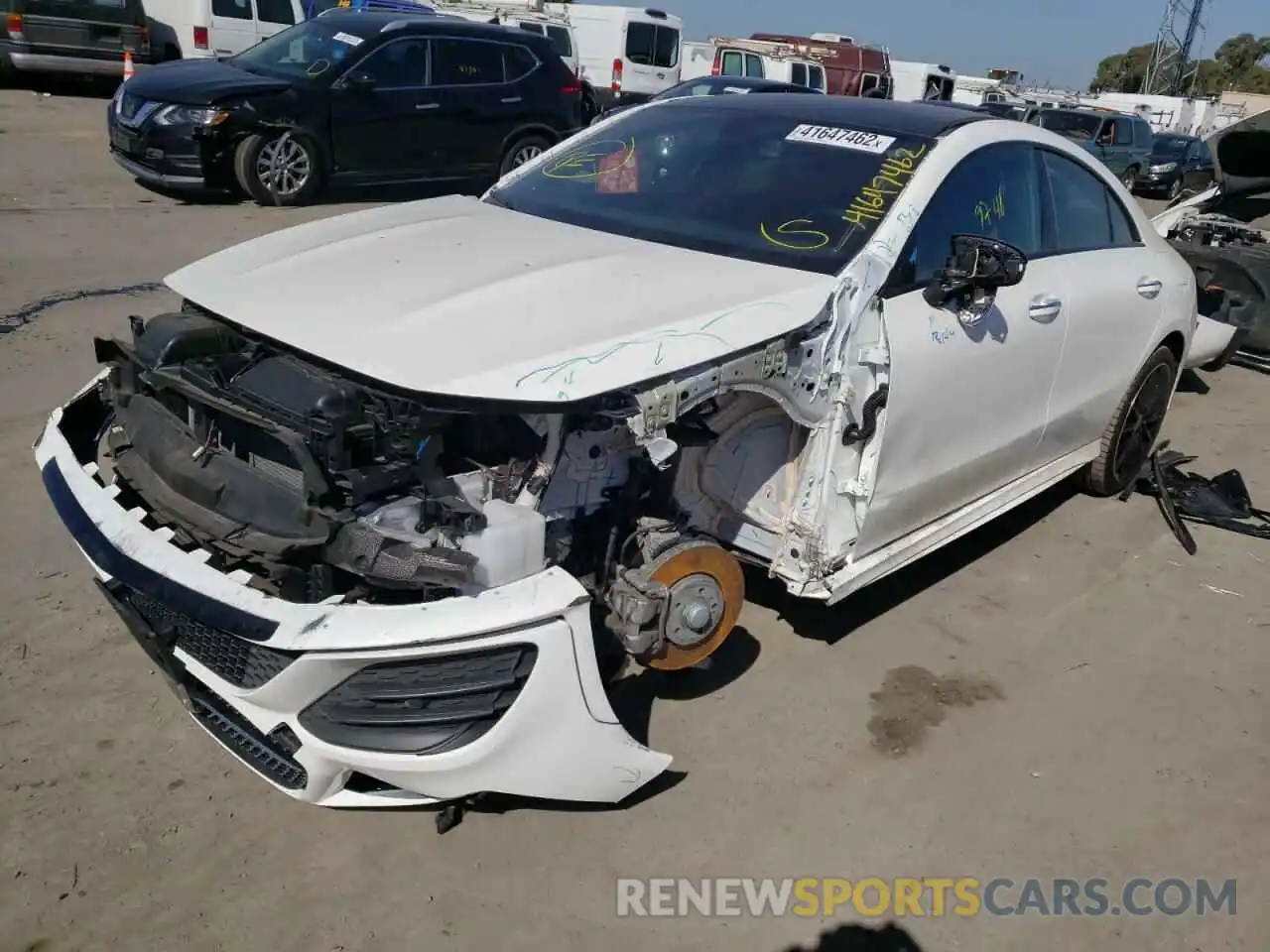 2 Photograph of a damaged car W1K5J4GB8MN157307 MERCEDES-BENZ CLA-CLASS 2021