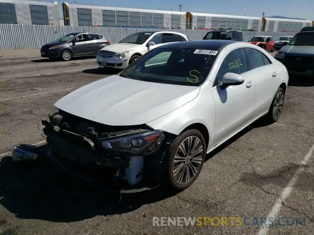 2 Photograph of a damaged car W1K5J4GB8MN186905 MERCEDES-BENZ CLA-CLASS 2021