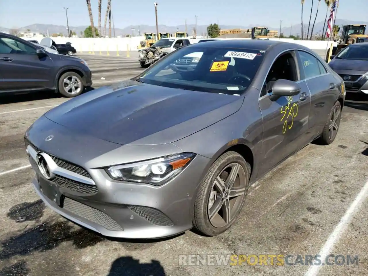 2 Photograph of a damaged car W1K5J4HB0MN162578 MERCEDES-BENZ CLA-CLASS 2021