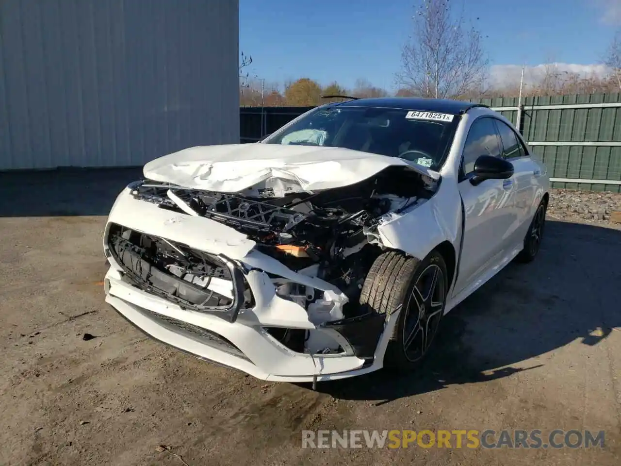 2 Photograph of a damaged car W1K5J4HB0MN216459 MERCEDES-BENZ CLA-CLASS 2021