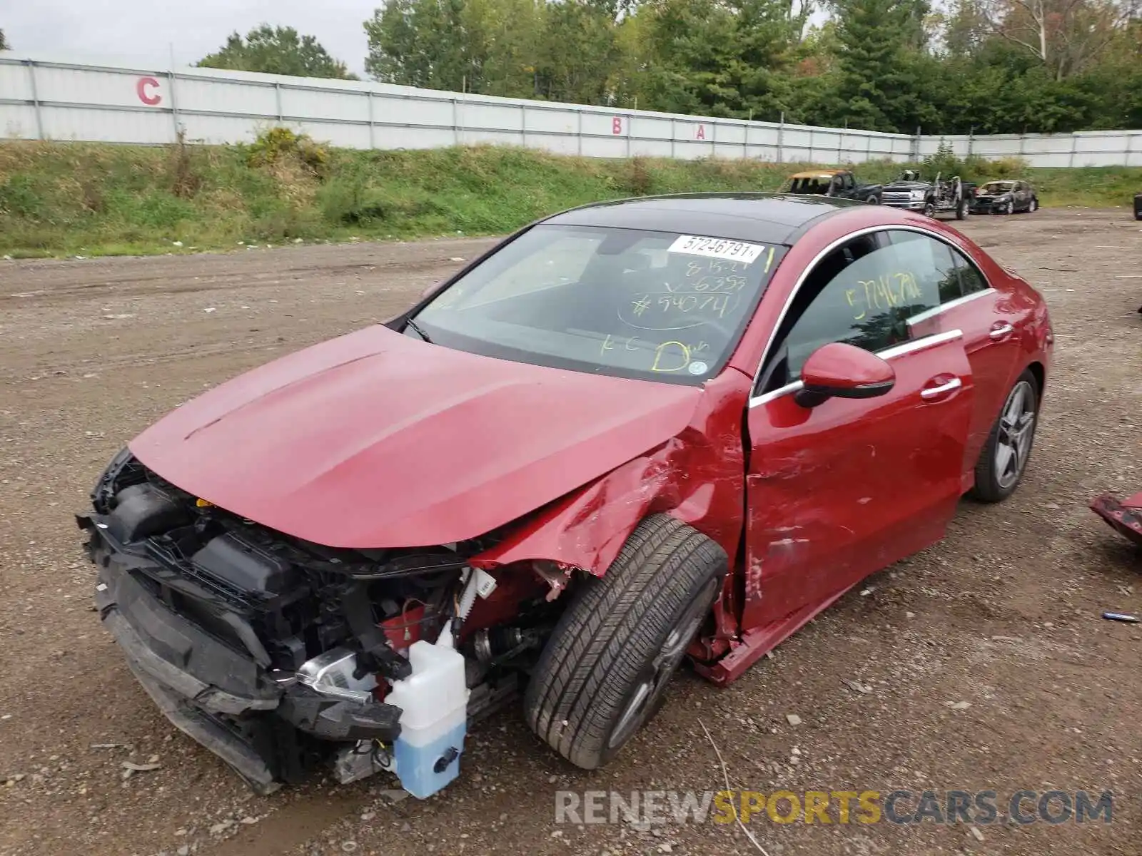 2 Photograph of a damaged car W1K5J4HB2MN176353 MERCEDES-BENZ CLA-CLASS 2021