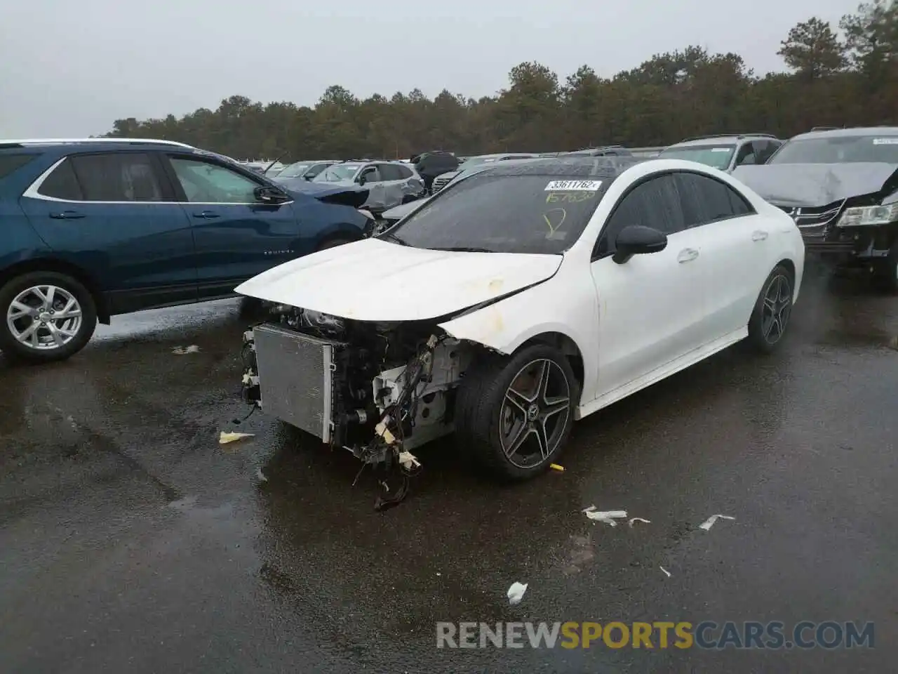 2 Photograph of a damaged car W1K5J4HB3MN157830 MERCEDES-BENZ CLA-CLASS 2021