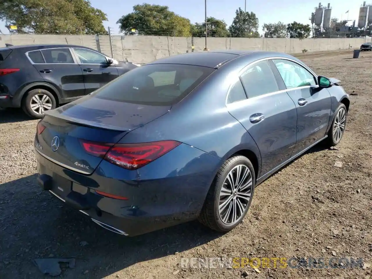 4 Photograph of a damaged car W1K5J4HBXMN170378 MERCEDES-BENZ CLA-CLASS 2021