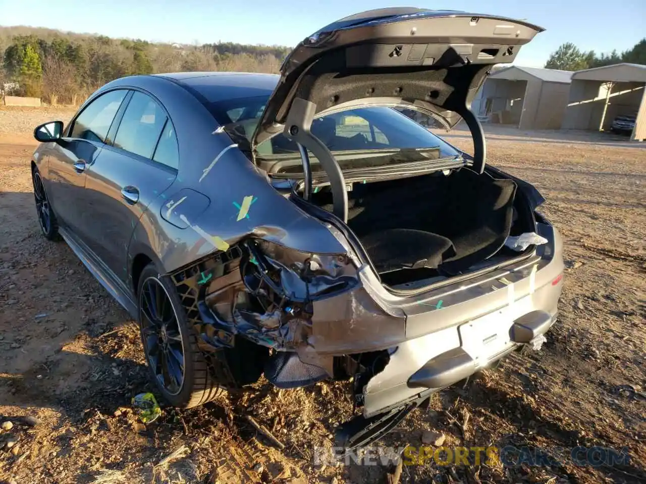 3 Photograph of a damaged car W1K5J4GB7NN250384 MERCEDES-BENZ CLA-CLASS 2022