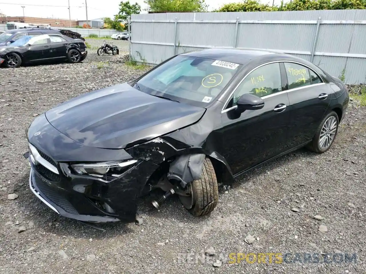 2 Photograph of a damaged car W1K5J4HB0NN263699 MERCEDES-BENZ CLA-CLASS 2022