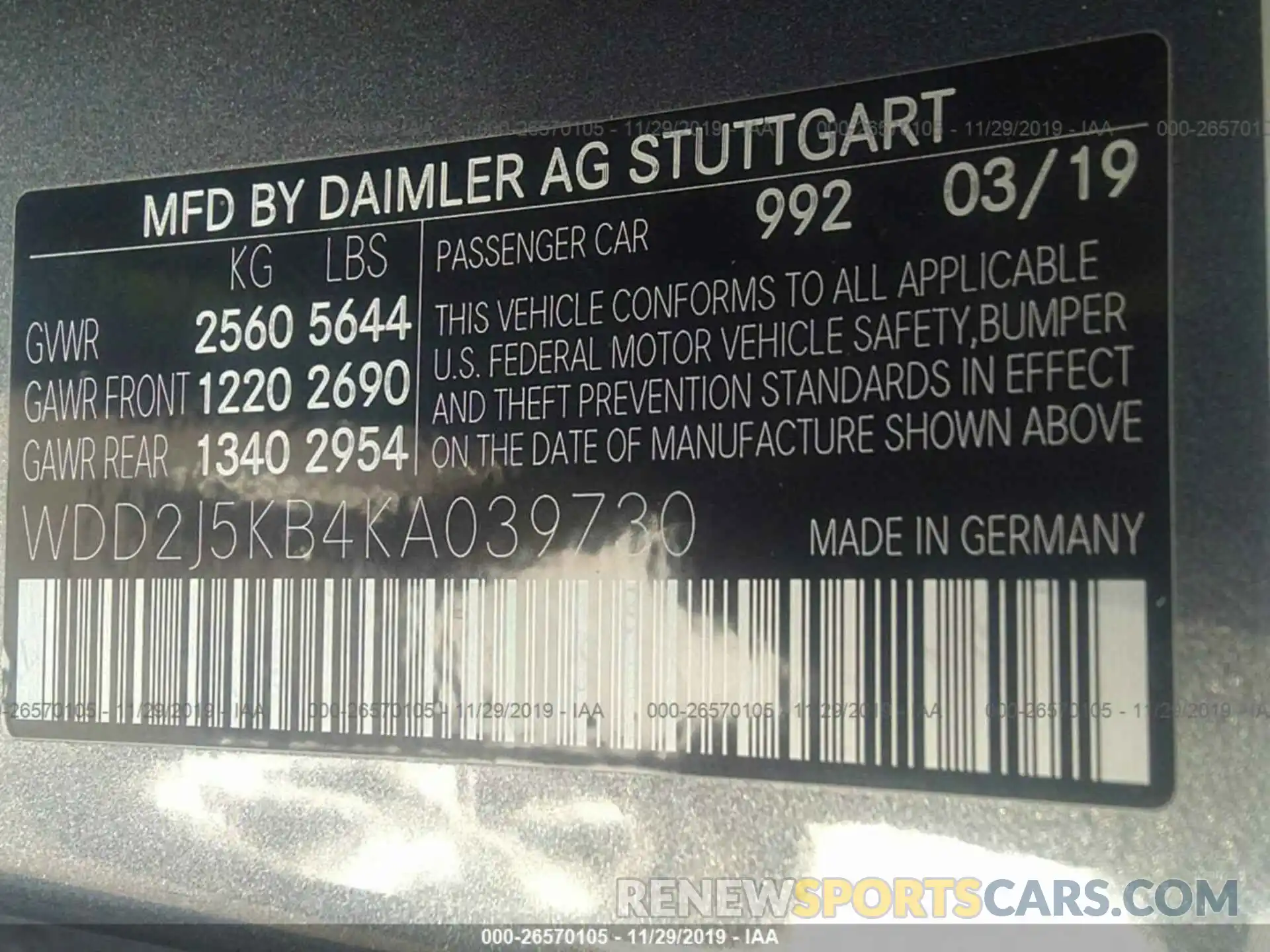 9 Photograph of a damaged car WDD2J5KB4KA039730 MERCEDES-BENZ CLS 2019