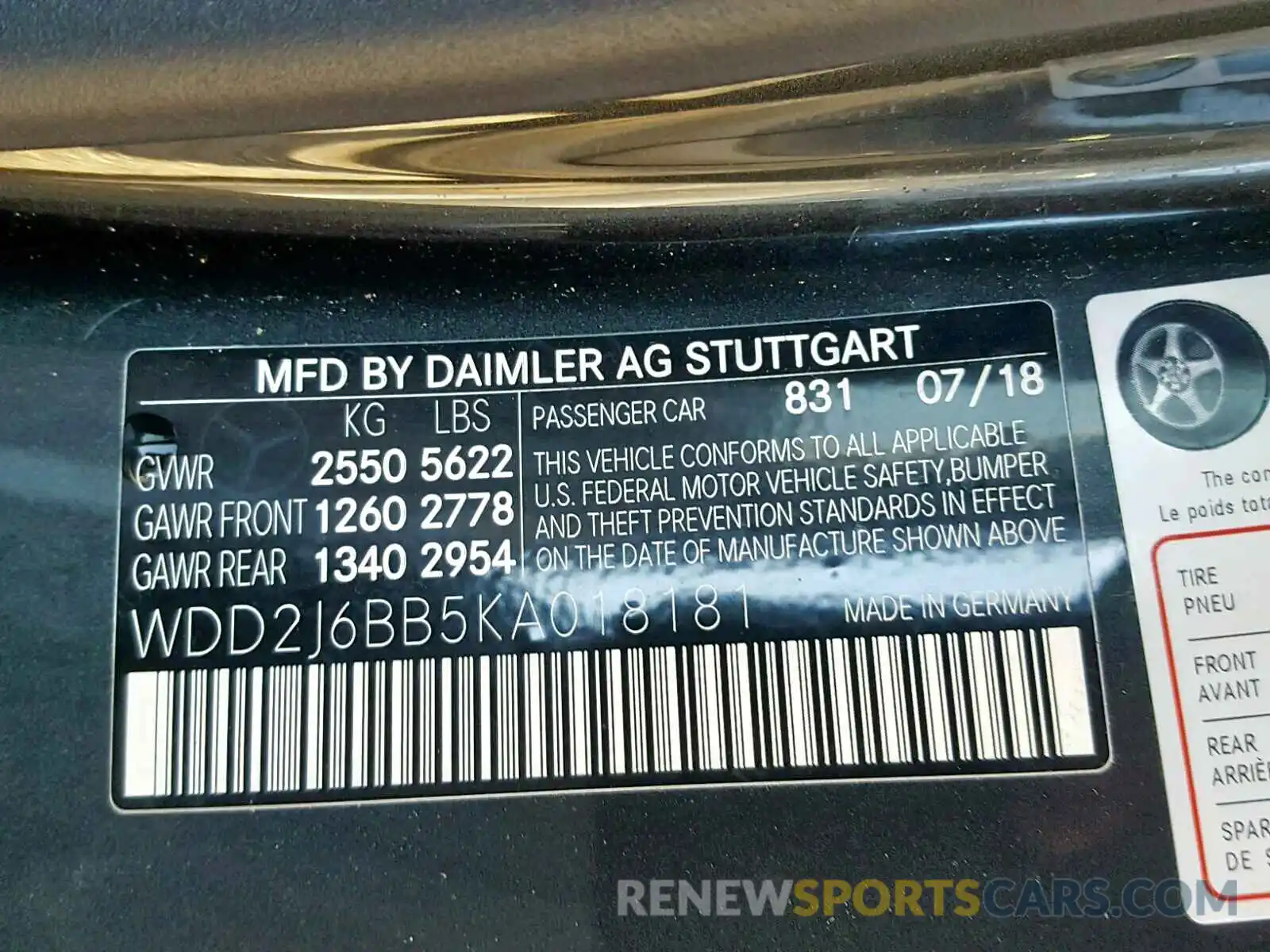 10 Photograph of a damaged car WDD2J6BB5KA018181 MERCEDES-BENZ CLS AMG 53 2019