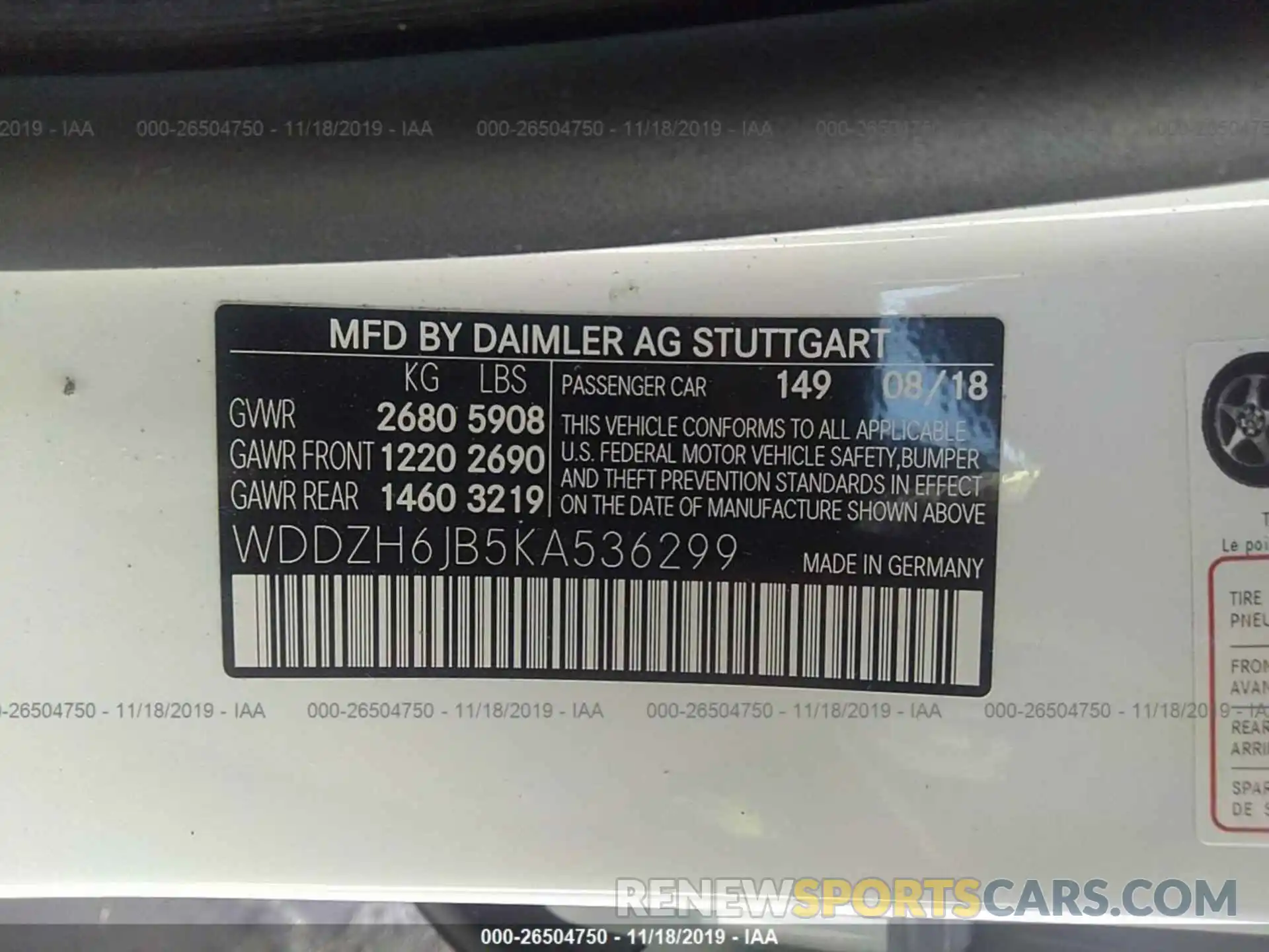 9 Photograph of a damaged car WDDZH6JB5KA536299 MERCEDES-BENZ E 2019