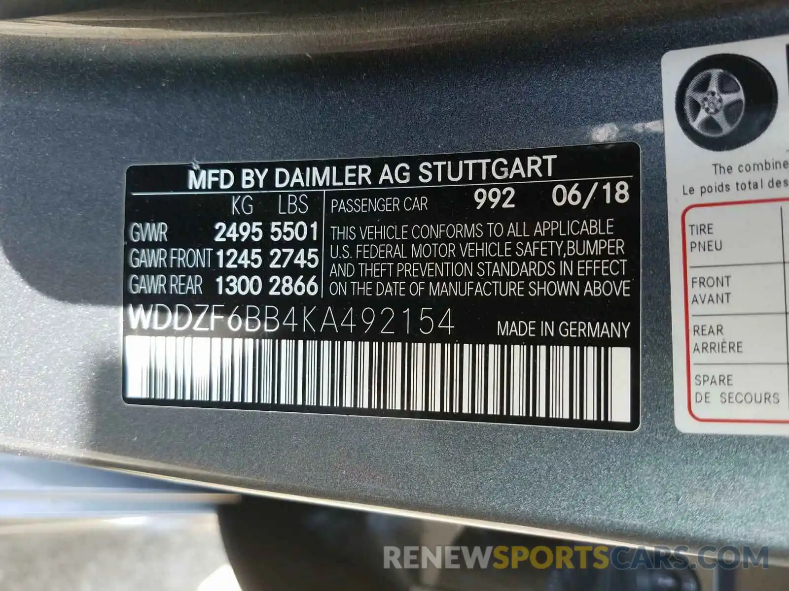 10 Photograph of a damaged car WDDZF6BB4KA492154 MERCEDES-BENZ E AMG 53 4 2019