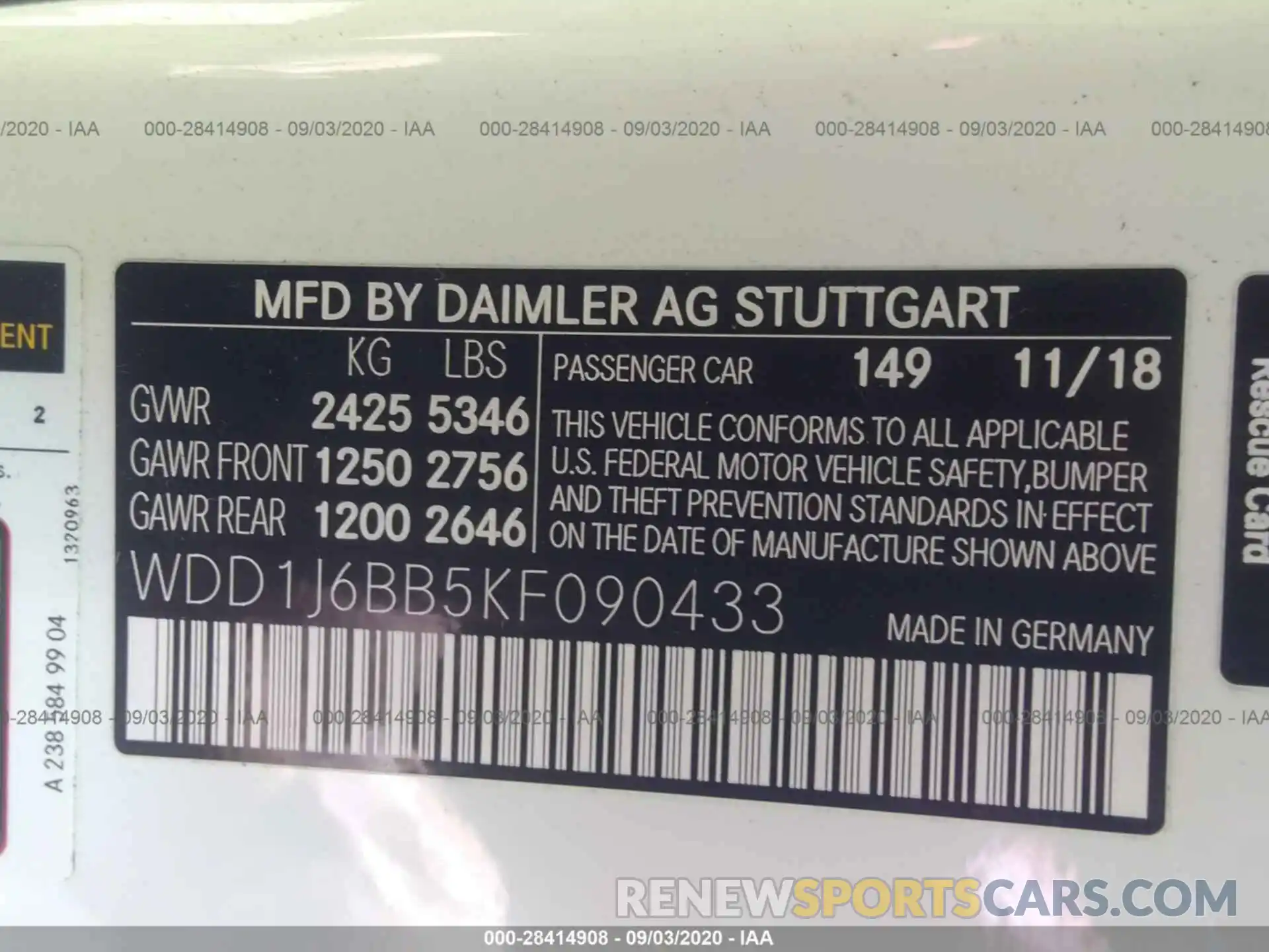 9 Photograph of a damaged car WDD1J6BB5KF090433 MERCEDES-BENZ E-CLASS 2019