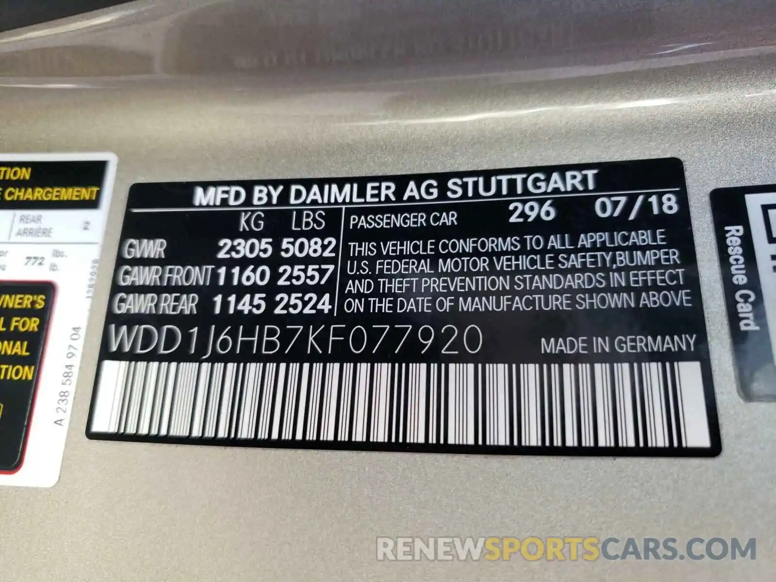 10 Photograph of a damaged car WDD1J6HB7KF077920 MERCEDES-BENZ E CLASS 2019