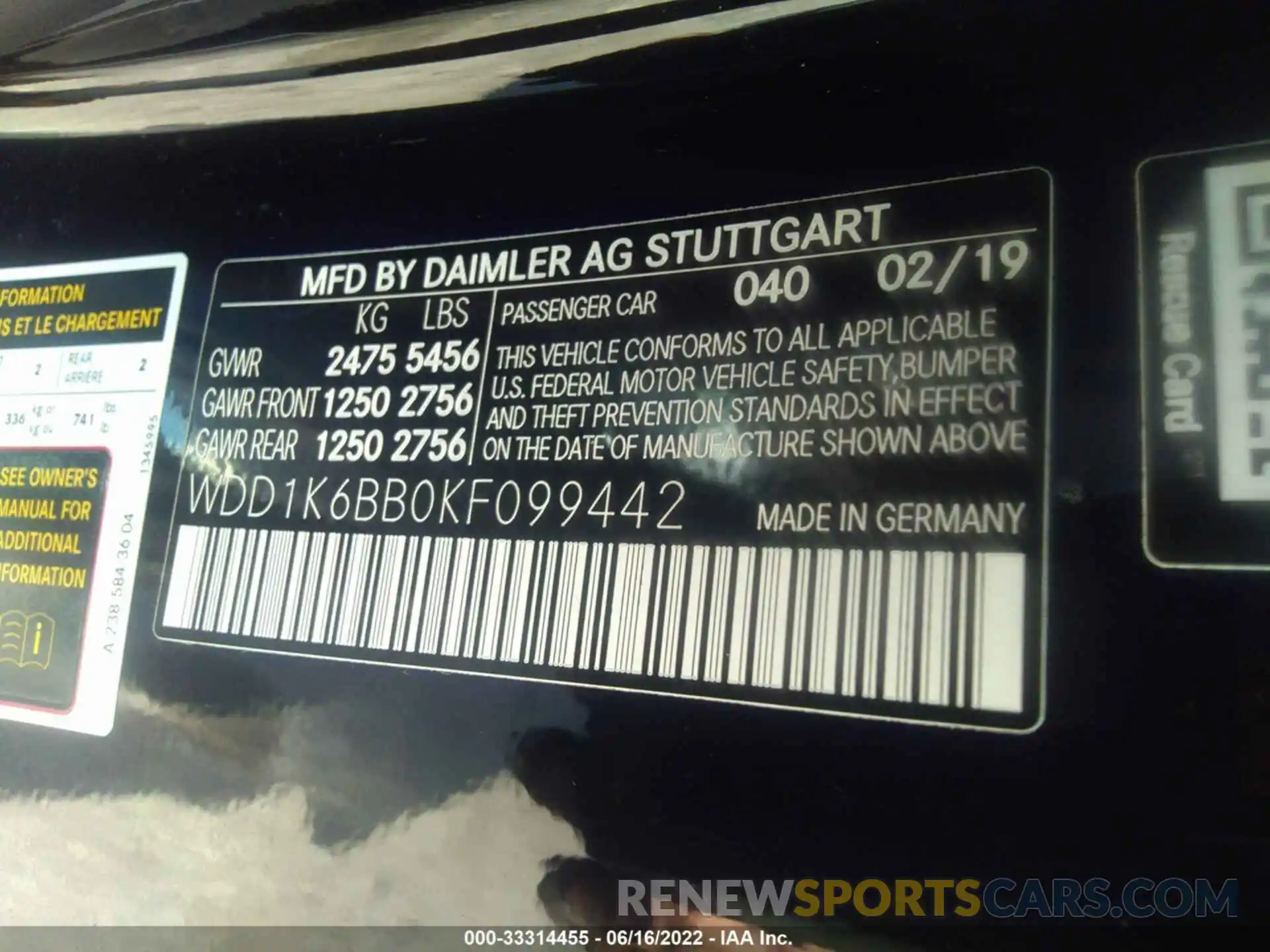 9 Photograph of a damaged car WDD1K6BB0KF099442 MERCEDES-BENZ E-CLASS 2019