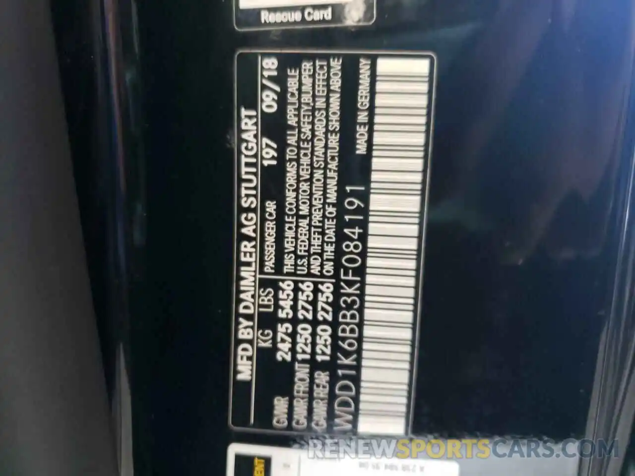 10 Photograph of a damaged car WDD1K6BB3KF084191 MERCEDES-BENZ E-CLASS 2019